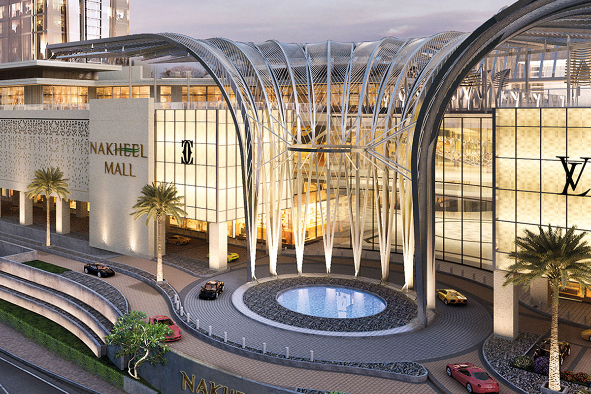 Auch in der Nakheel Mall, dem im  November 2019 eröffneten, neuen Einkaufs-, Speise- und Unterhaltungszentrum auf Dubais künstlicher Palmeninsel »Palm Jumeirah« sind Komponenten und Systeme von TROX verbaut.